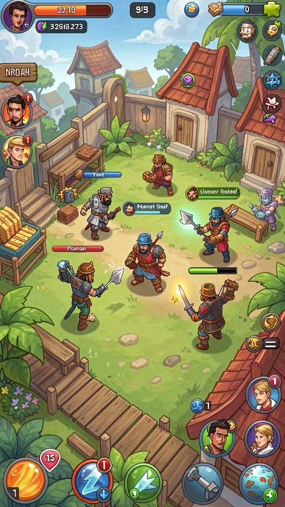 mustang77 - Tampilan awal game dengan karakter yang menarik.