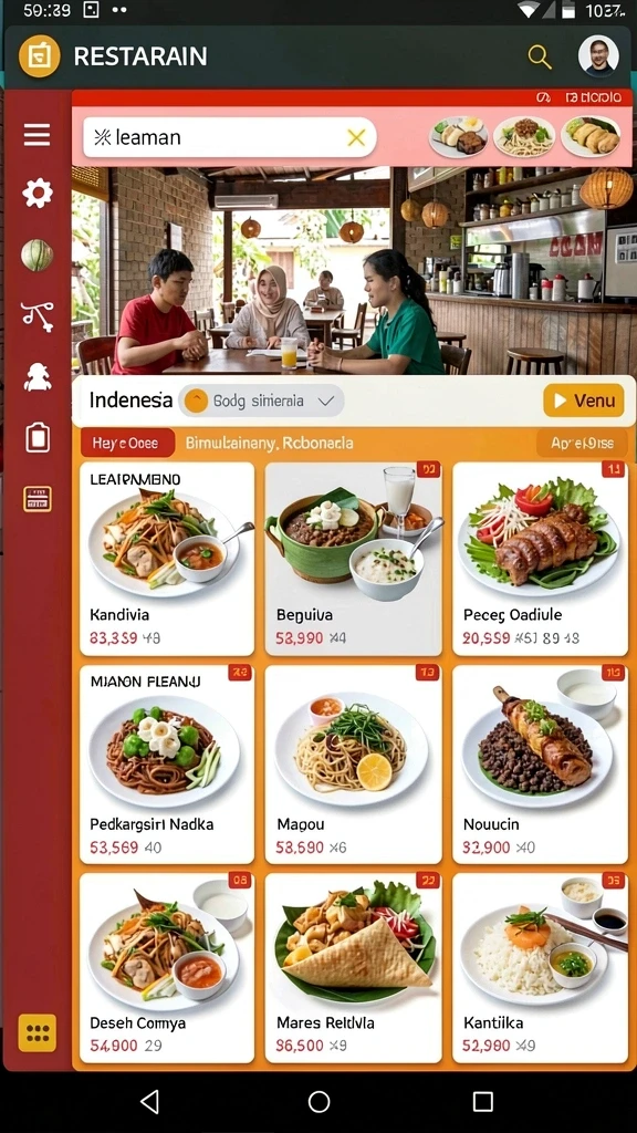 qqnusa - Tangkapan layar menampilkan antarmuka pengguna yang intuitif.